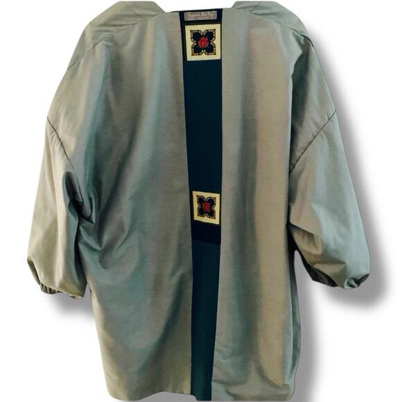 Vng Original Suzanne MacKay Reversible Patchwork Kimono L/XL Sautee Nacoochee GA - Picture 6 of 8